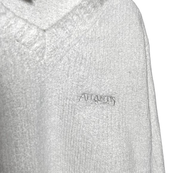Atlantis Fleece White Long-Sleeve Pullover, S - Picture 3 of 8